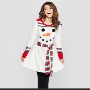 Almost Famous Snowman Dress. Ugly Christmas